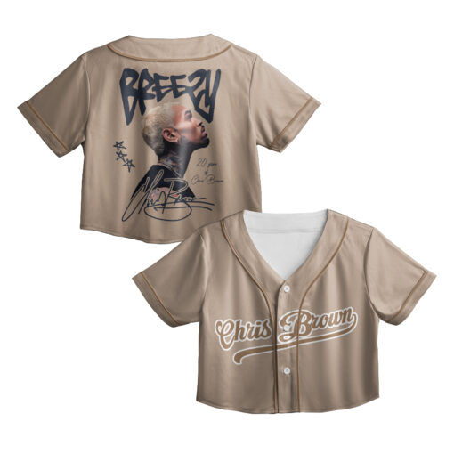 Chris Brown Tour Crop top Baseball Jersey, Breezy Bowl XX 2025 Merch