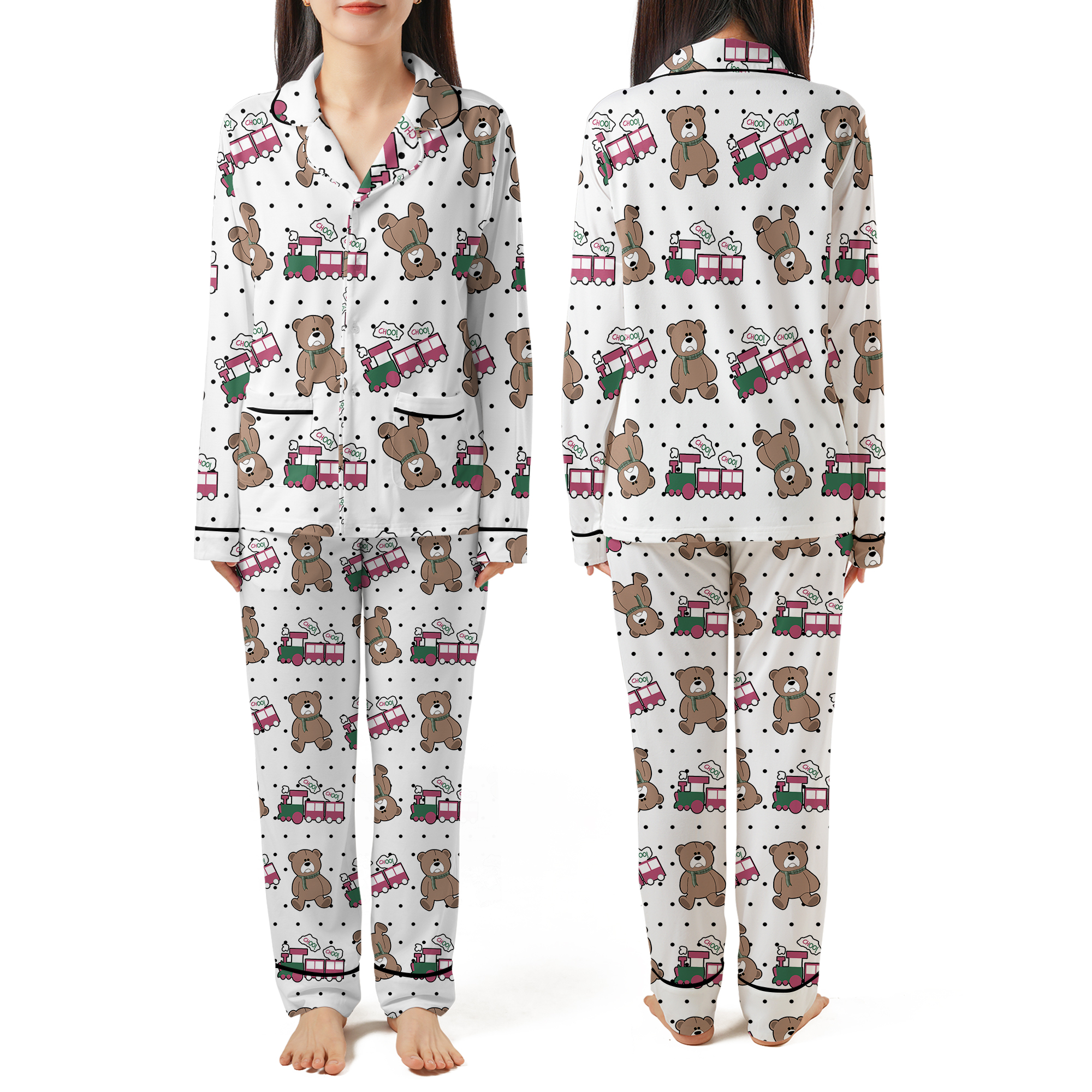 mock up bộ dài 2 túi