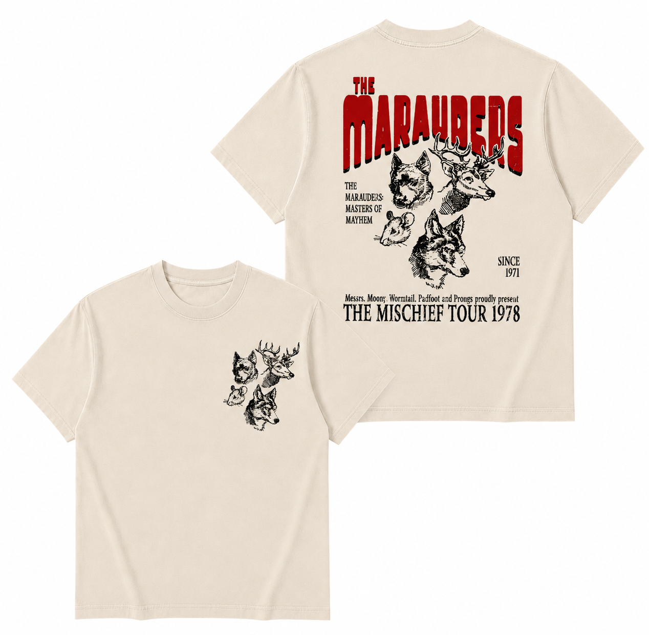 70s Wizards Marauders World Tour T-Shirt - Universal Vacation Pottery Tee Aesthetic ATYD - Subtle HP Shirts