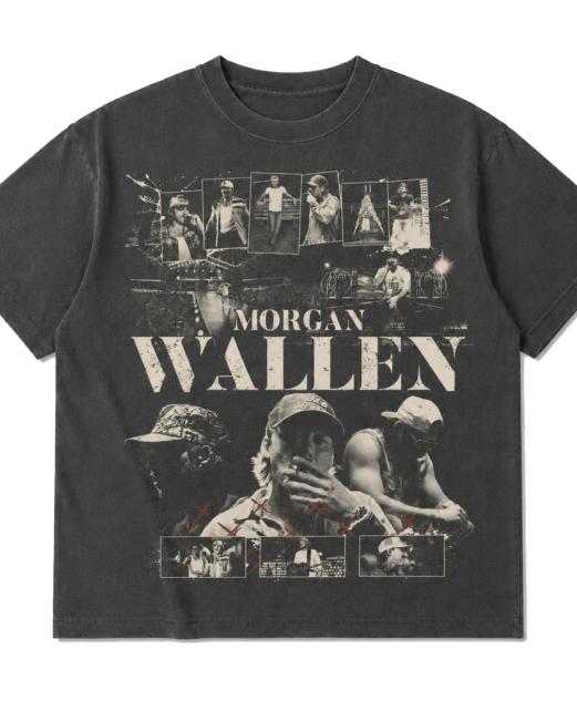 Morgan Wallen Vintage Bootleg 90s Shirt, Collage Graphic Country Music Tee, Comfort Colors® Vintage Wash Concert Streetwear Fan Merch