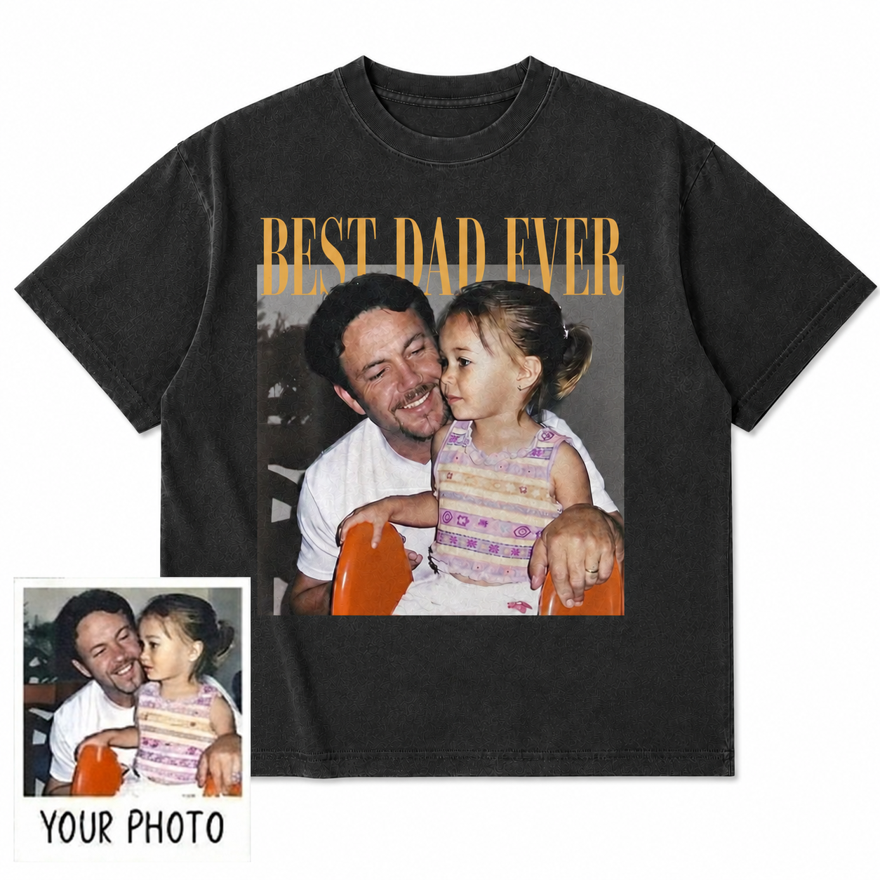 Personalised Photo Dad Comfort Colors Shirt, Daddy Picture TShirt