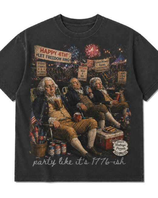 Comfort Color Tank Top Party Like It’s 1776 Funny Founding Fathers, 4th of July Fashion Tee, Patriotic Meme Sublimation Merch