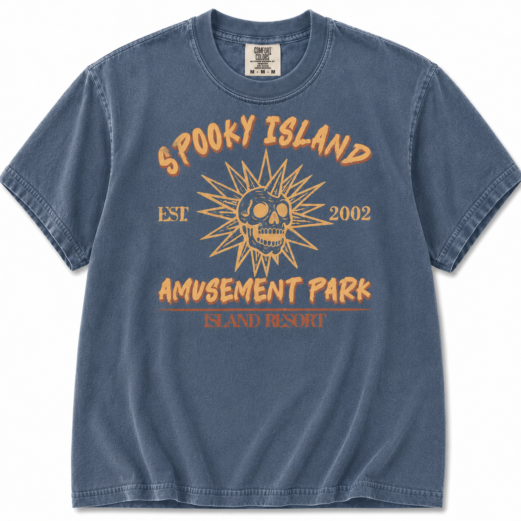 Spooky Island Comfort Colors Shirt, Retro Halloween Movie Shirt, Disco Skull T-Shirt, 90s Nostalgia Halloween, Summer Spooky Shirt