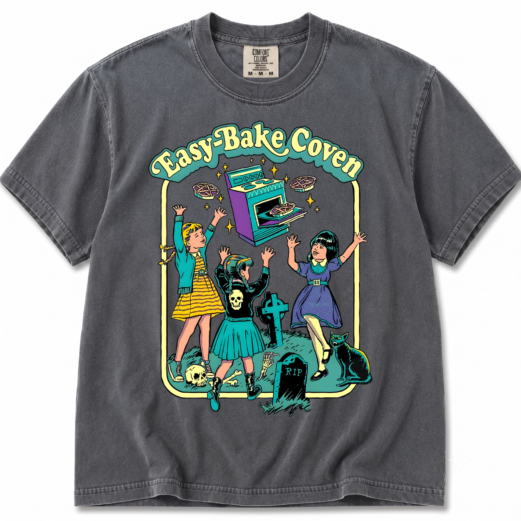 Easy Bake Coven 90s Horror Movie Fan Oversized Vintage T Shirt, Halloween Tee, Comfort Colors Tee, Plus Size Halloween Tee, Witchy Vibes Tee Top Womenswear