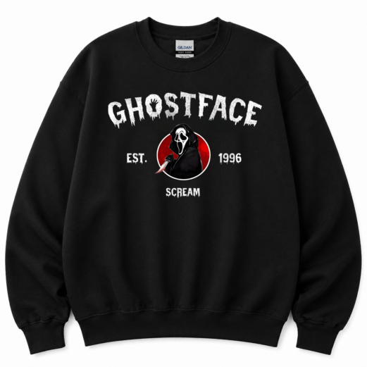 Ghostface Sweatshirt, Vintage Horror Movie Shirt, Spooky Season Shirt, Halloween Cosplay Gift