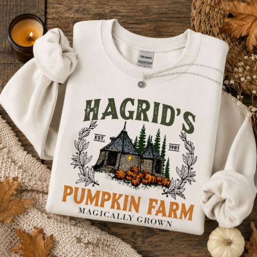 Hagrid's Pumpkin Patch Sweatshirt, Fall Sweatshirt, Hagdrid's Pumpkin Farm Shirt,Halloween Tee,Spooky Season,Pumpkin Thanksgiving Sweatshirt