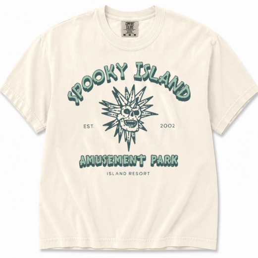 Comfort Colors Spooky Island Skull Shirt,Halloween Movie Shirt,Halloween Shirt,Halloween Cartoon Shirt,Halloween Disco Shirt,Horror Cartoon
