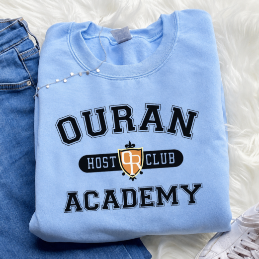 Ouran Host Club Academy Crewneck Shirt, Ouran High School Host Club Academy Shirt