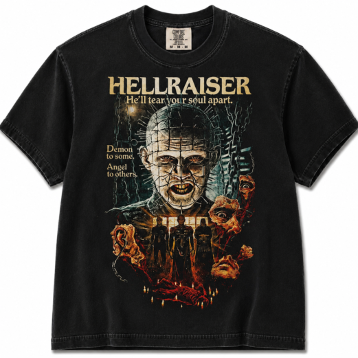 Retro Hellraiser Horror Movie T-Shirt: 90's Graphic Tee