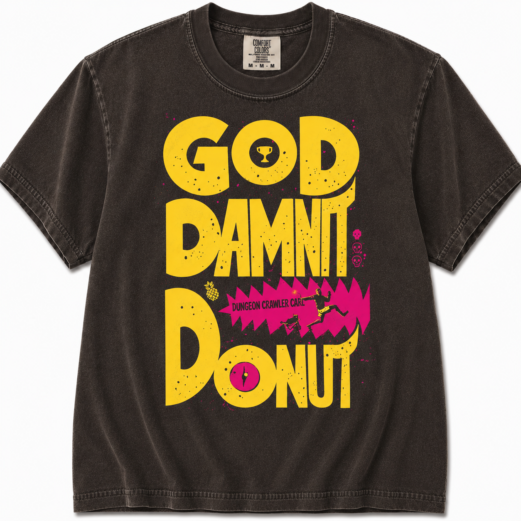 Dungeon Crawler Carl Vintage Shirt, Goddamnit Donut Shirt: Sci-Fi Book Lover Tee