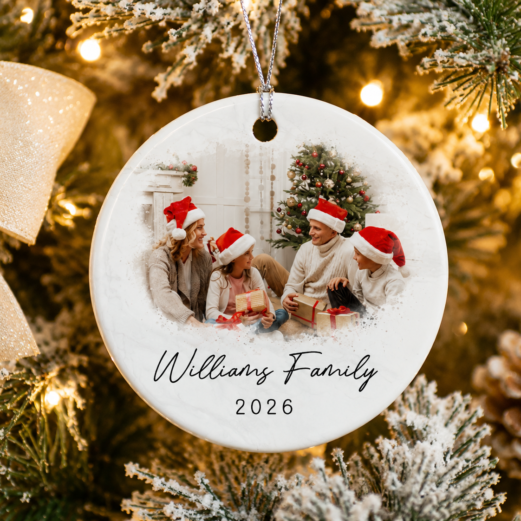 Personalized Photo Ornament - Custom Family Picture - Christmas Gift - In Memory Ornament - Unique Christmas Ornament
