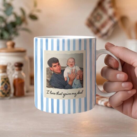 Personalized Photo Stripe Mug, Gift for Mom Dad, Custom Polaroid Photo Mug, Gift from Daughter, Custom Mug Gift for Mom, Picture Cup Gifts
