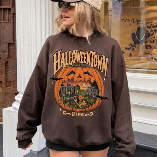 Halloweentown Est 1998 Sweatshirt, Halloweentown University, Retro Halloweentown Sweater, Fall Crewneck, Halloween Sweatshirt