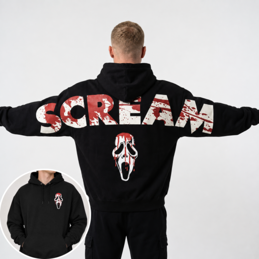 Scream Ghostface Shirt, Woodsboro Sweatshirt, Halloween Horror Fan Gift, Halloween Arm to Arm Hoodie, Gothic Horror Arm to Arm Woodsboro