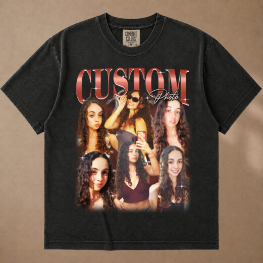 Custom Photo Girlfriend Shirt, Boyfriend Shirt With Girlfriend Face,Custom Image Wife Tee,Bachelorette Surprise,Personalized Bootleg Birthday Gift
