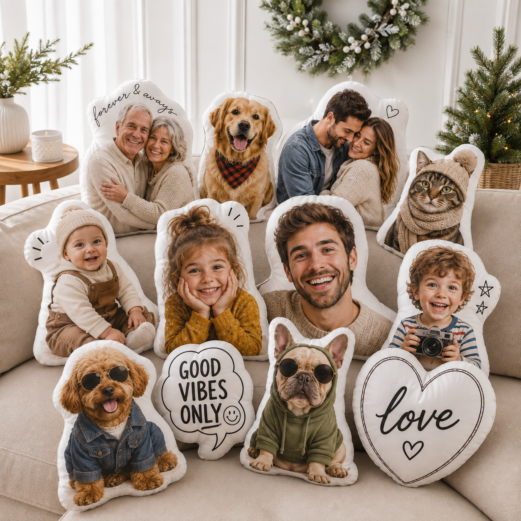 Custom Photo Shaped Pillow, Pet Memorial Keepsake, Personalized Gift