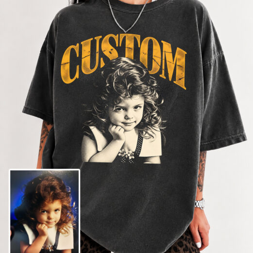 Custom Photo Birthday T-shirt Vintage Birthday Shirt, Personalized Retro Tee, Comfort Colors