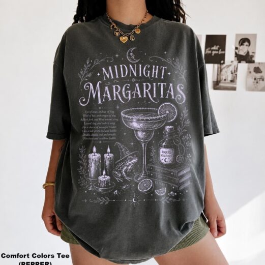 Comfort Colors Practical Magic 2 Shirt, Midnight Margaritas Tshirt, Owens Sisters Witchy Halloween Tee